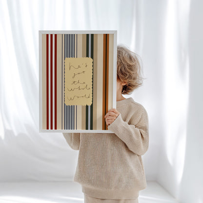 He's Got The Whole World | Nursery Print | UNFRAMED