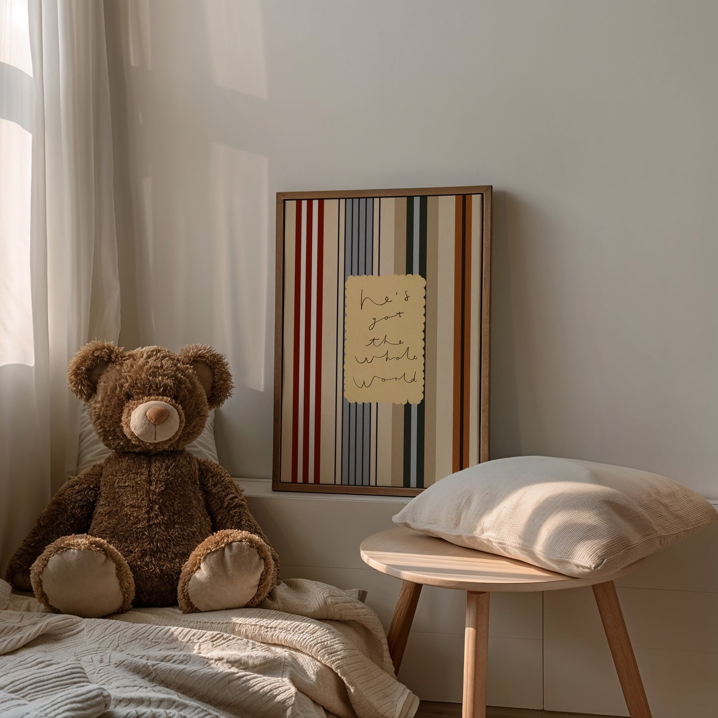 He's Got The Whole World | Nursery Print | UNFRAMED