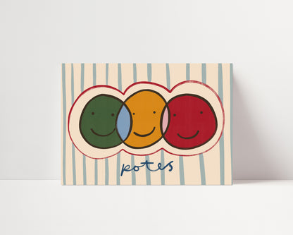 Friends | Horizontal Nursery Print | UNFRAMED