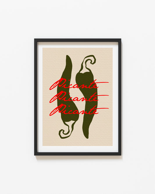 Picante | Chillies Print | UNFRAMED