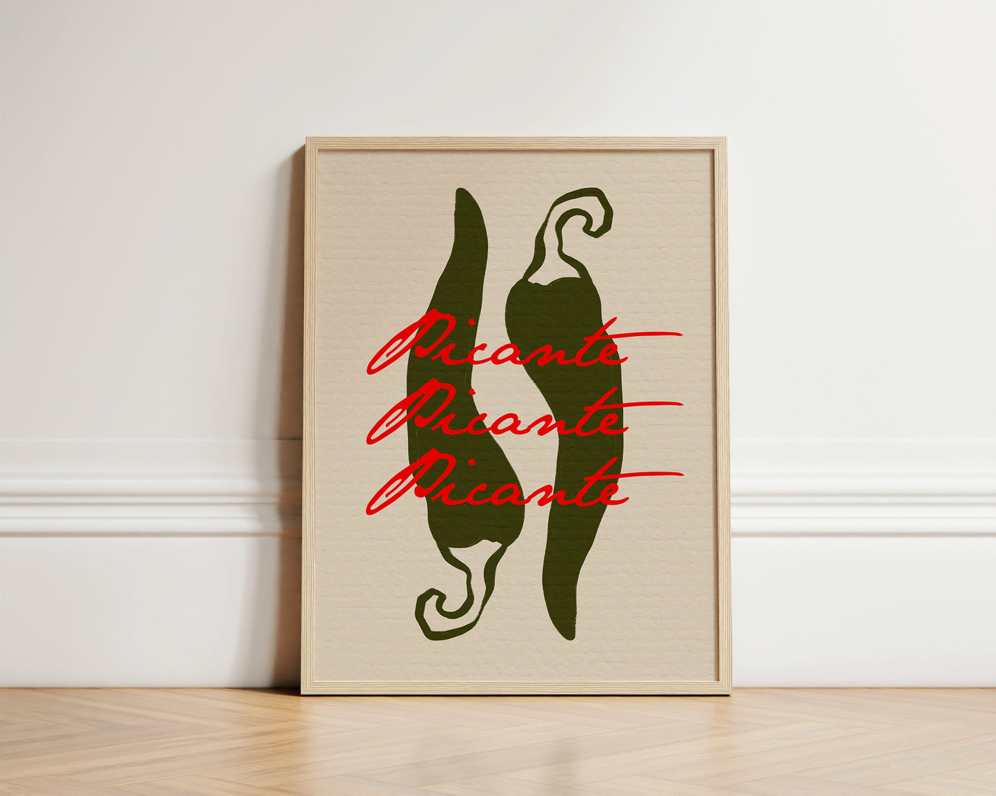 Picante | Chillies Print | UNFRAMED