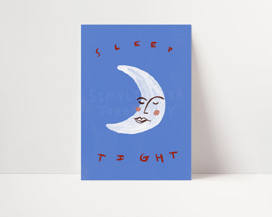 Sleep Tight | Moon Print | UNFRAMED