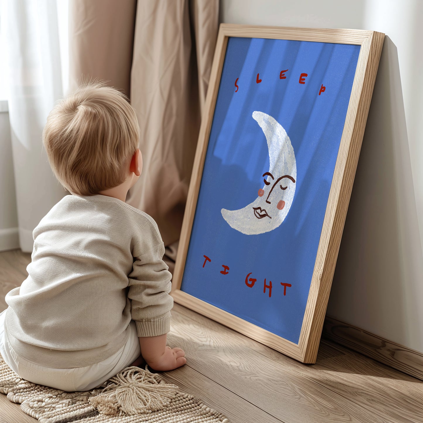 Sleep Tight | Moon Print | UNFRAMED