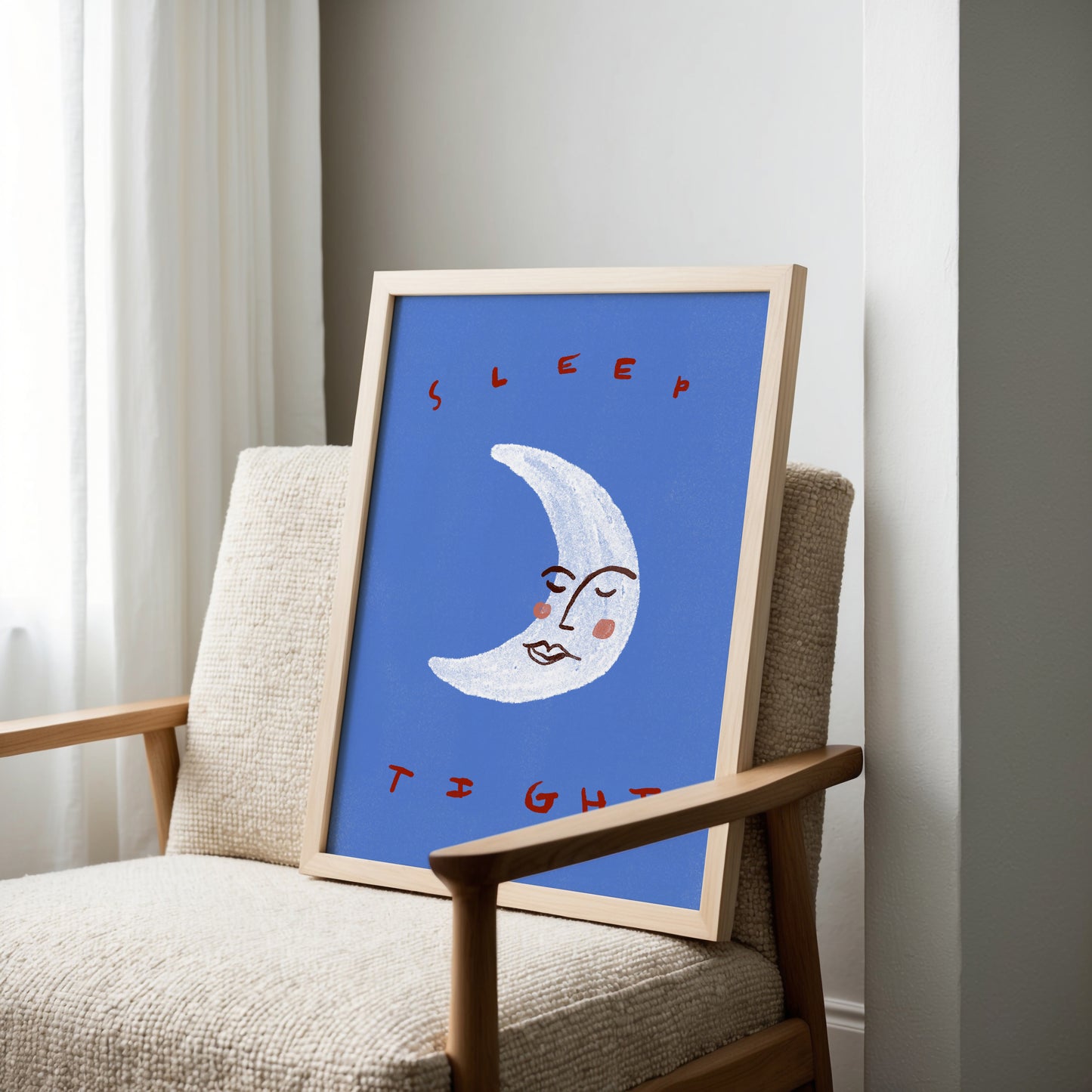 Sleep Tight | Moon Print | UNFRAMED