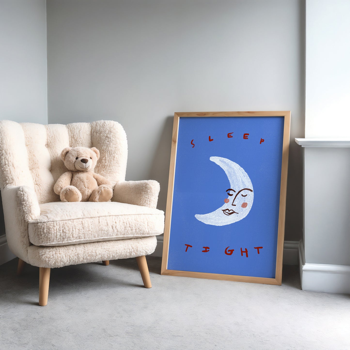 Sleep Tight | Moon Print | UNFRAMED