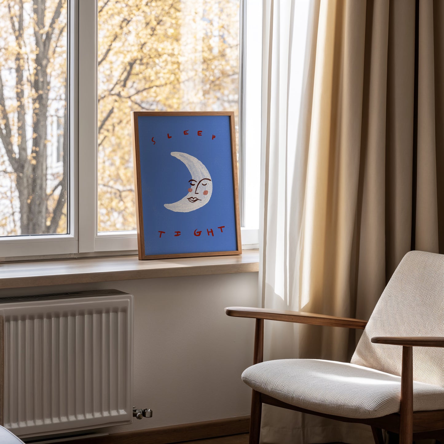 Sleep Tight | Moon Print | UNFRAMED