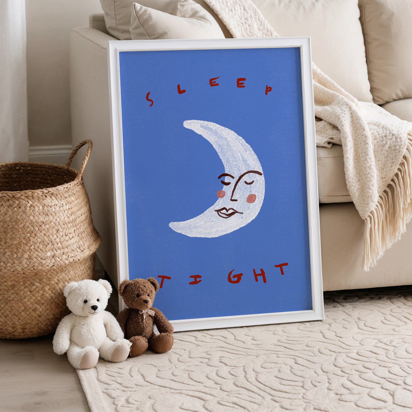 Sleep Tight | Moon Print | UNFRAMED