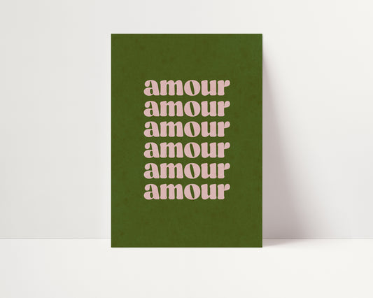 Amour | French Quote Poster | UNFRAMED