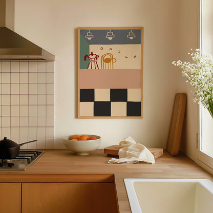Daily Cafe | Coffee Shop Print | UNFRAMED