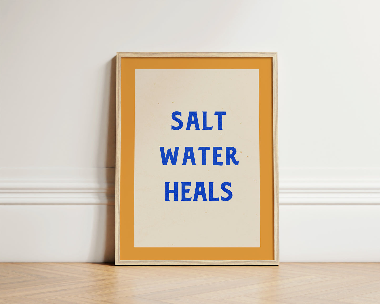 Salt Water Heals | Typography Print | UNFRAMED