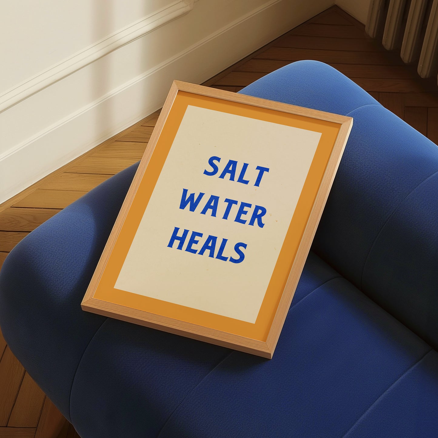 Salt Water Heals | Typography Print | UNFRAMED