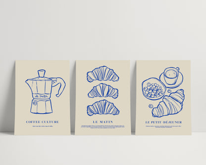 Croissants | Set of 3 | UNFRAMED