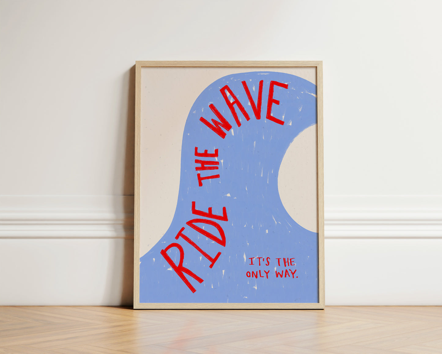 Ride The Wave | Hand Drawn Print | UNFRAMED