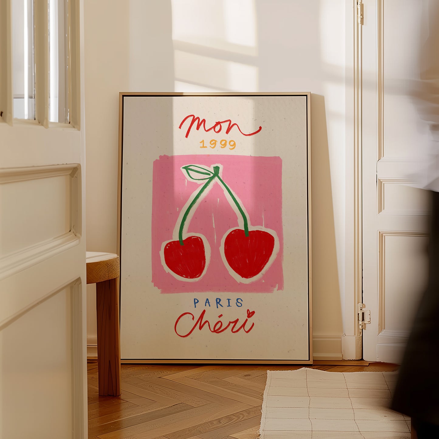 Mon Cheri | French Cherries Print | UNFRAMED