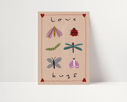 Love Bugs | Nursery Print | UNFRAMED