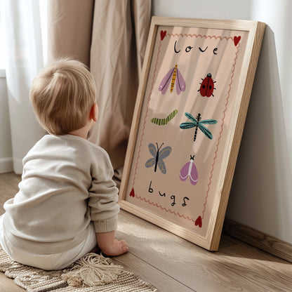Love Bugs | Nursery Print | UNFRAMED