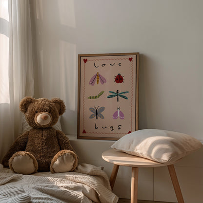 Love Bugs | Nursery Print | UNFRAMED