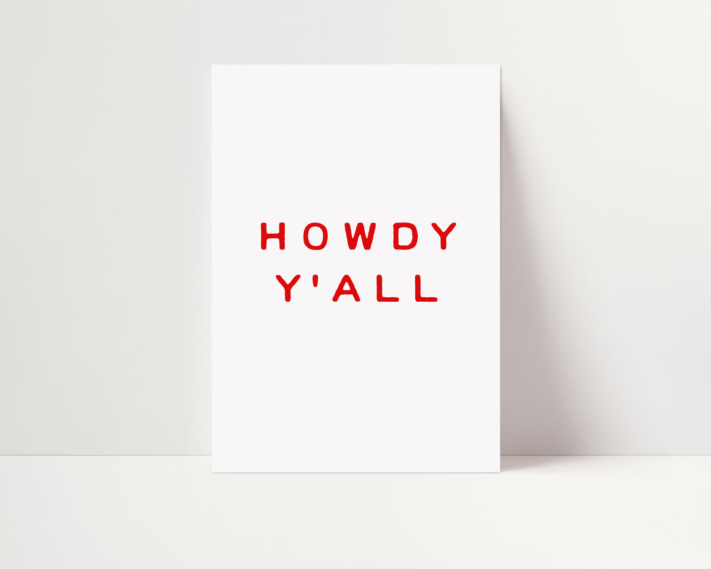 Howdy Y'all | Western Cowboy Print | UNFRAMED