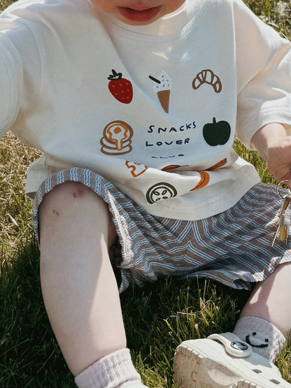Oversized Children's Graphic T-shirt | Snacks Lover Club