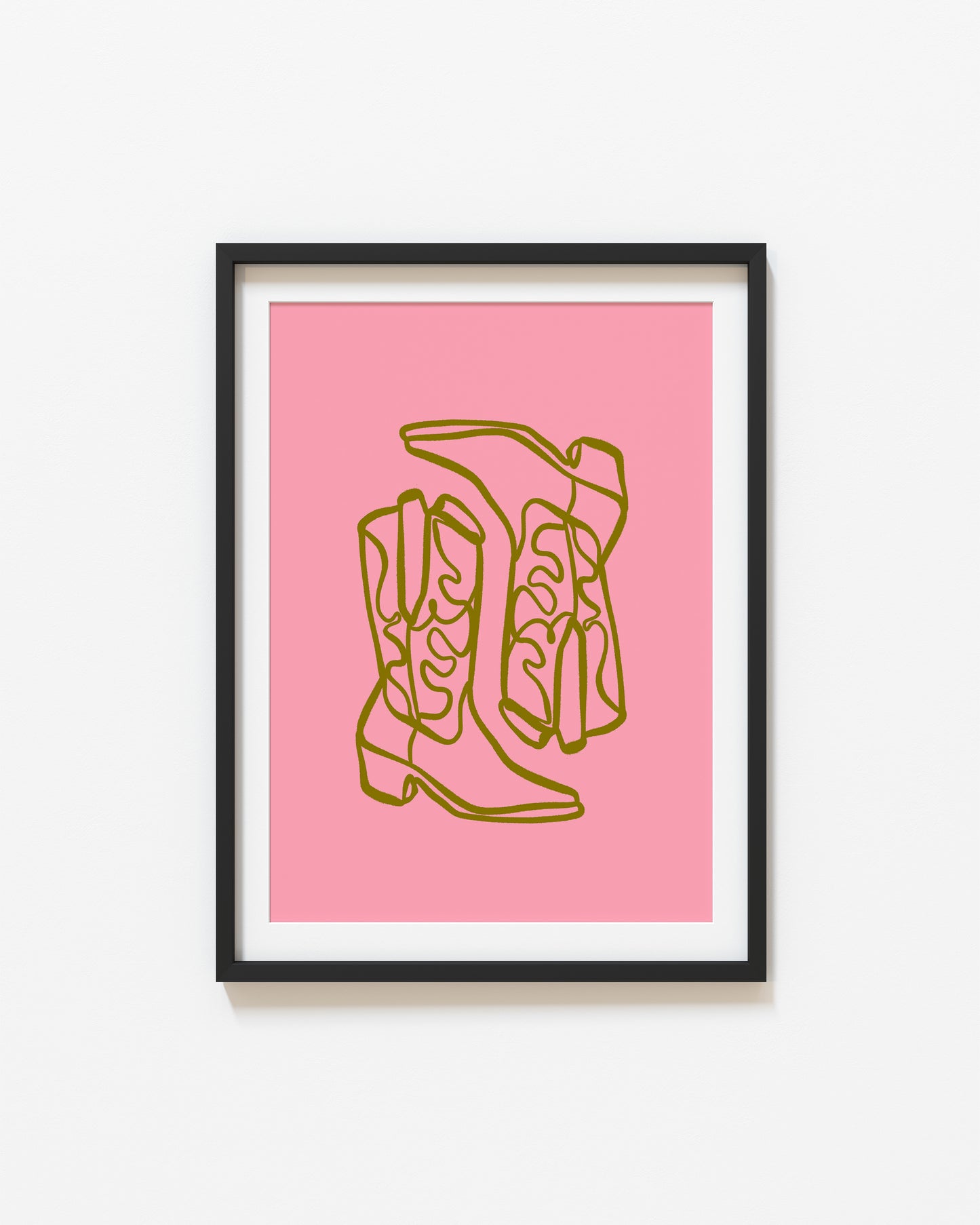 Yee Haw | Cow Boy Boots Poster | UNFRAMED