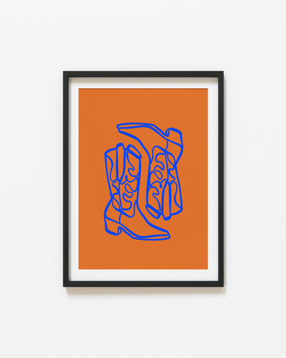 Yee Haw | Cow Boy Boots Poster | UNFRAMED