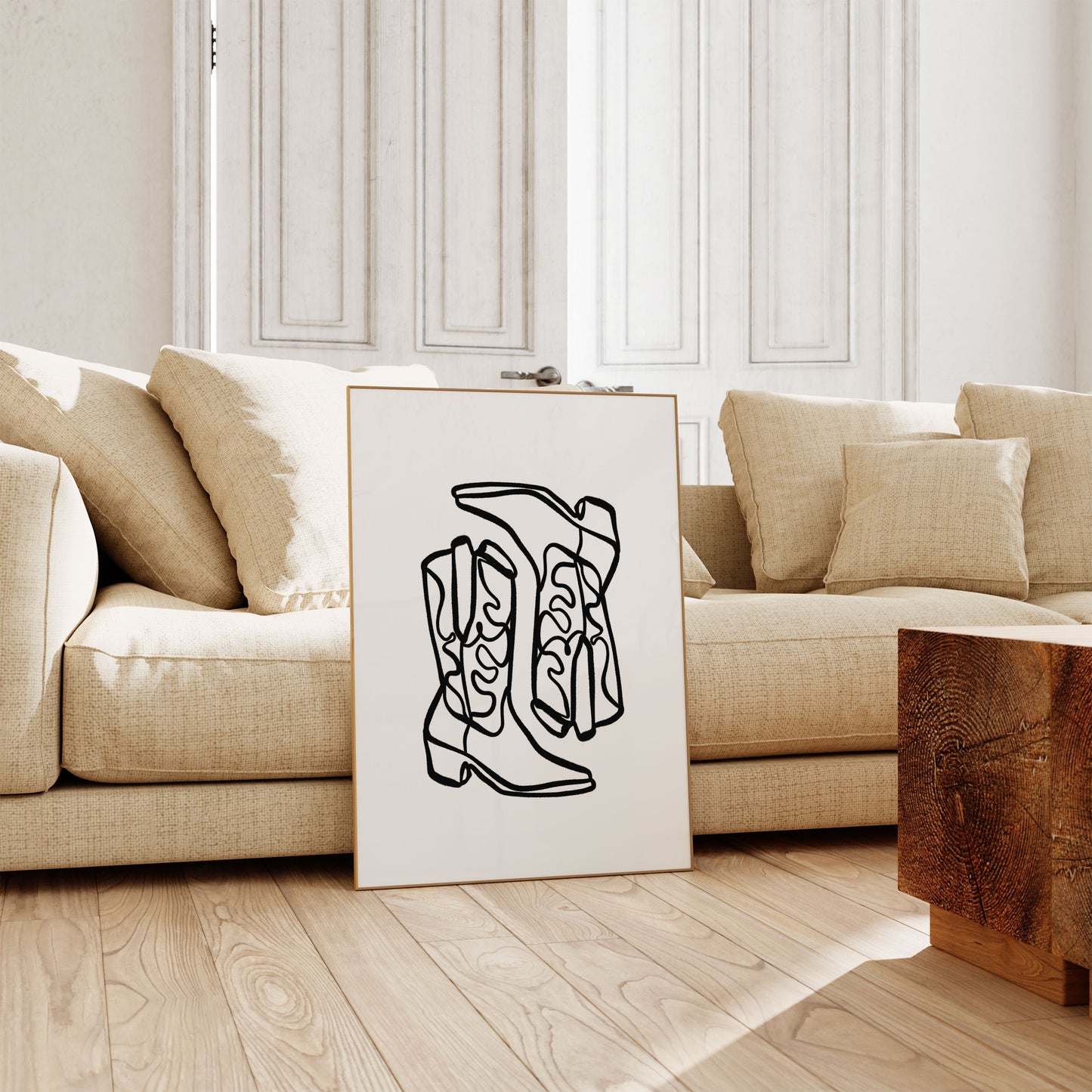 Yee Haw | Cow Boy Boots Poster | UNFRAMED