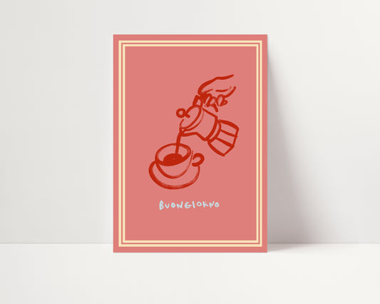 Buongiorno | Moka Pot Print | UNFRAMED