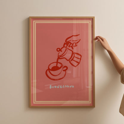Buongiorno | Moka Pot Print | UNFRAMED