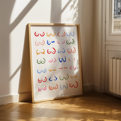 Boobies | Boobs Print | UNFRAMED
