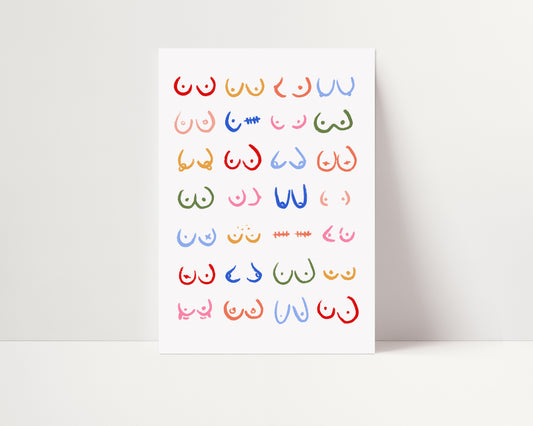 Boobies | Boobs Print | UNFRAMED