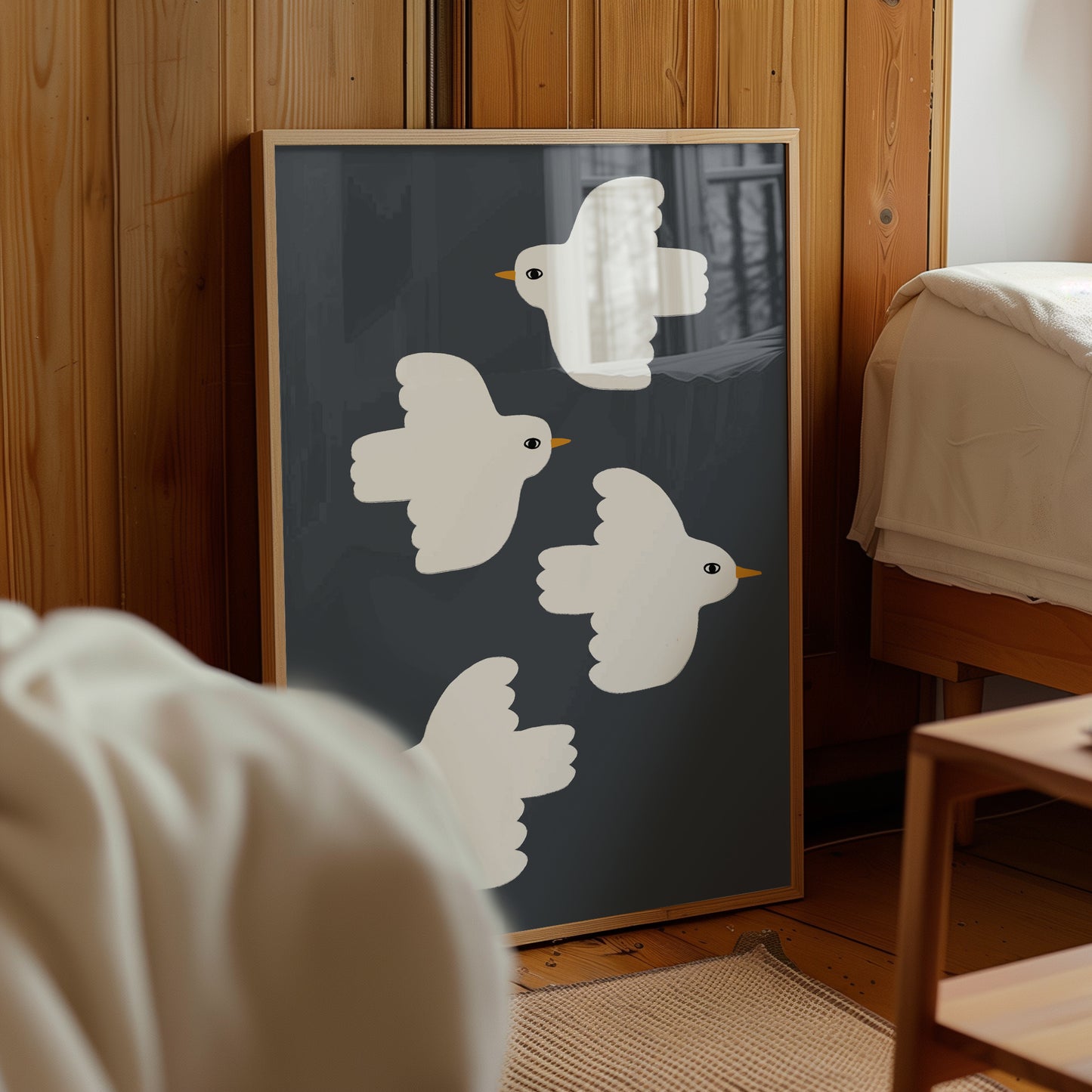 Flying Doves | Nursery Print | UNFRAMED
