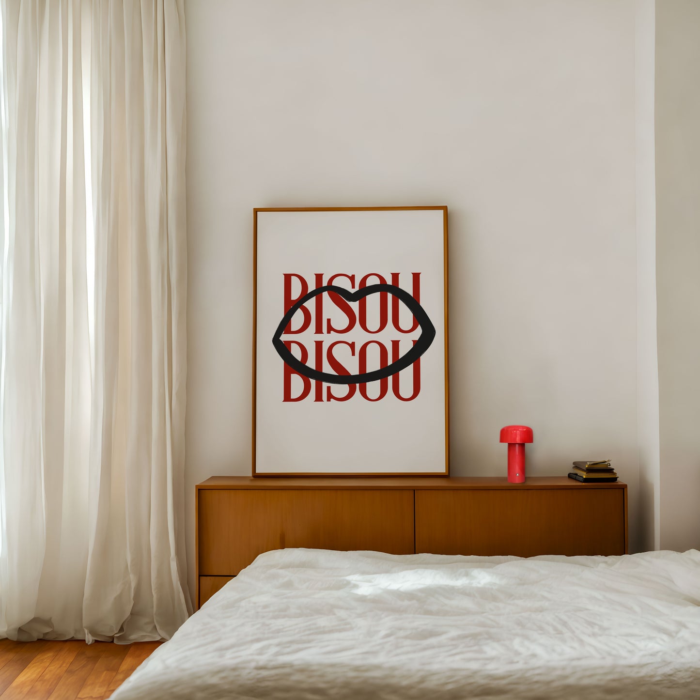 Bisou Bisou | Kiss Kiss French Print | UNFRAMED