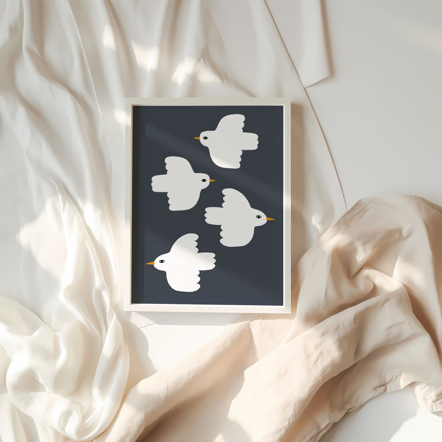 Flying Doves | Nursery Print | UNFRAMED
