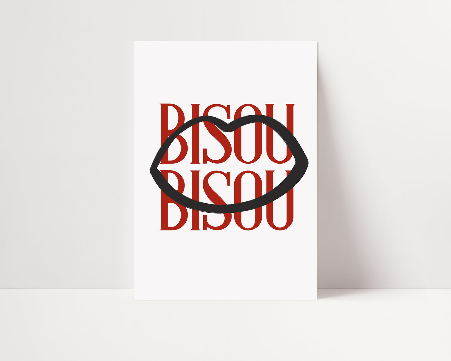 Bisou Bisou | Kiss Kiss French Print | UNFRAMED