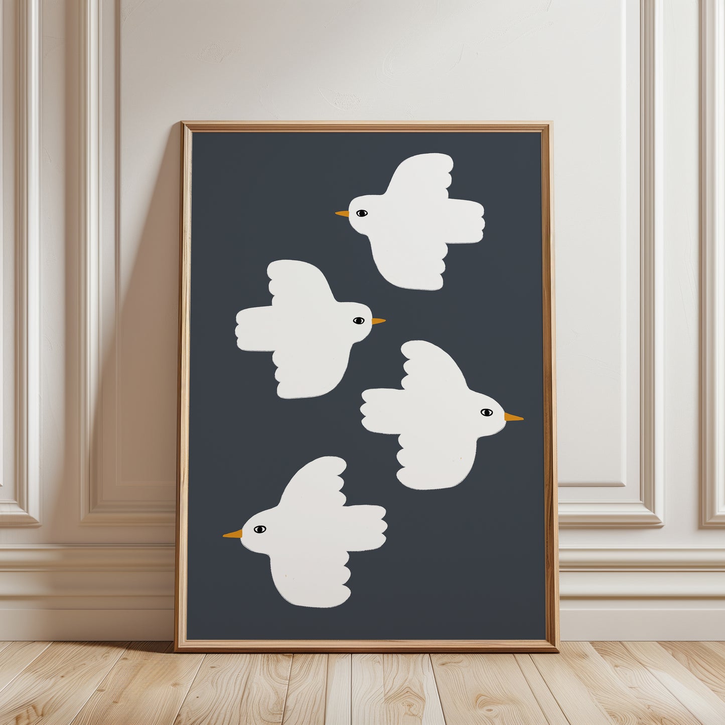 Flying Doves | Nursery Print | UNFRAMED