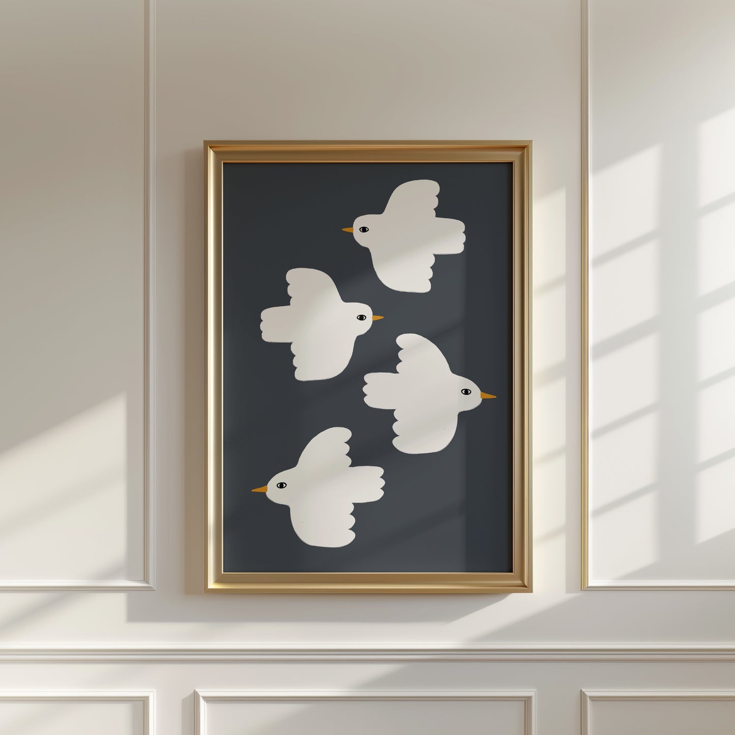 Flying Doves | Nursery Print | UNFRAMED