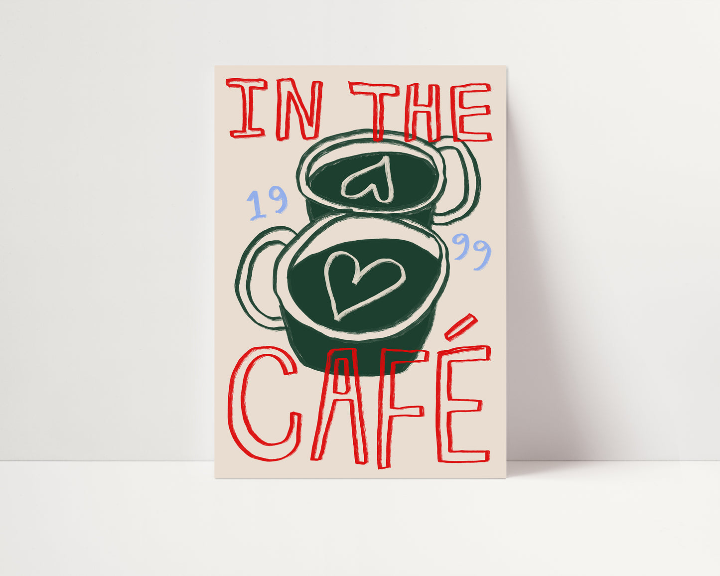 In The Cafe | Coffee Print | UNFRAMED