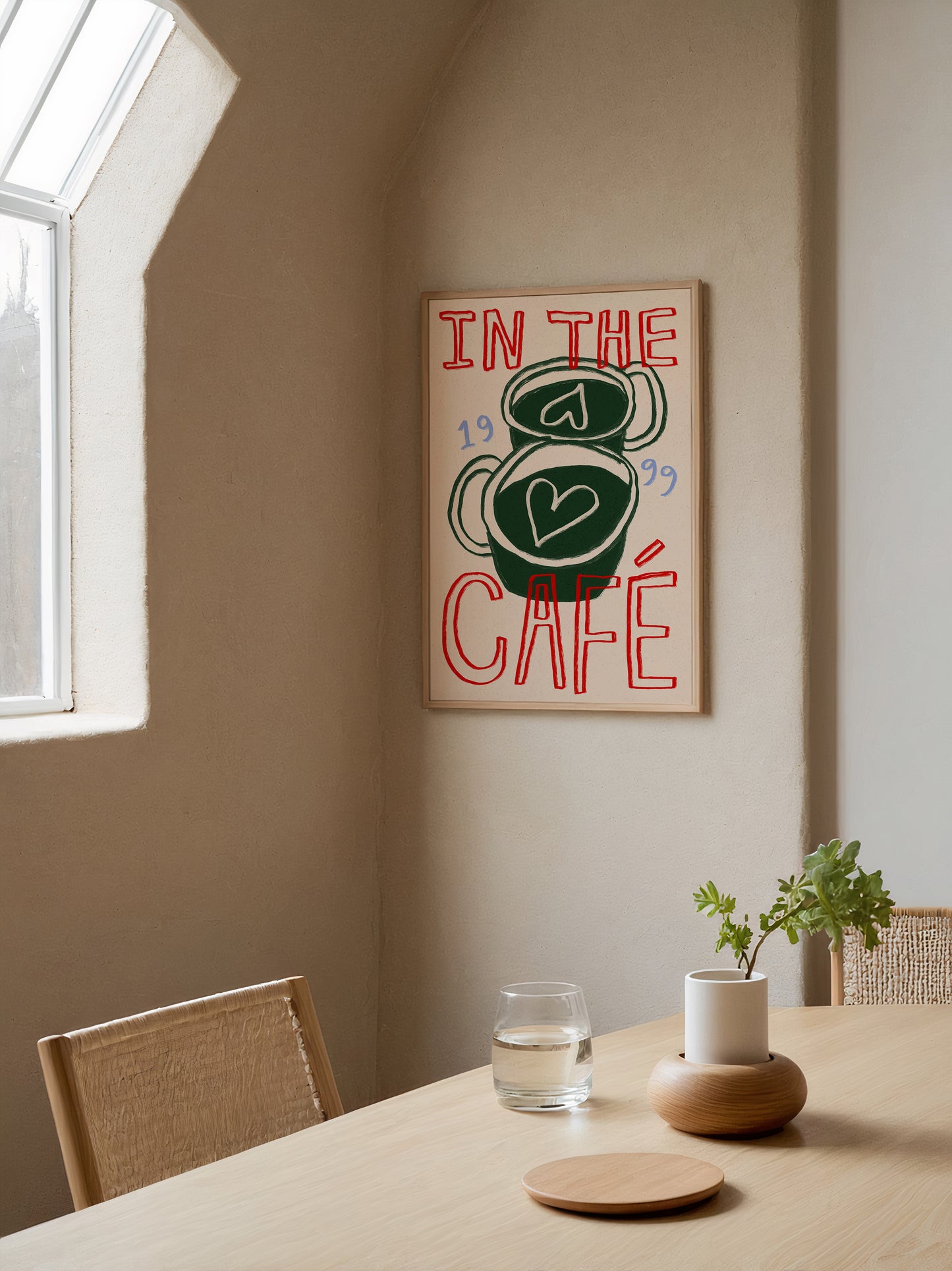 In The Cafe | Coffee Print | UNFRAMED