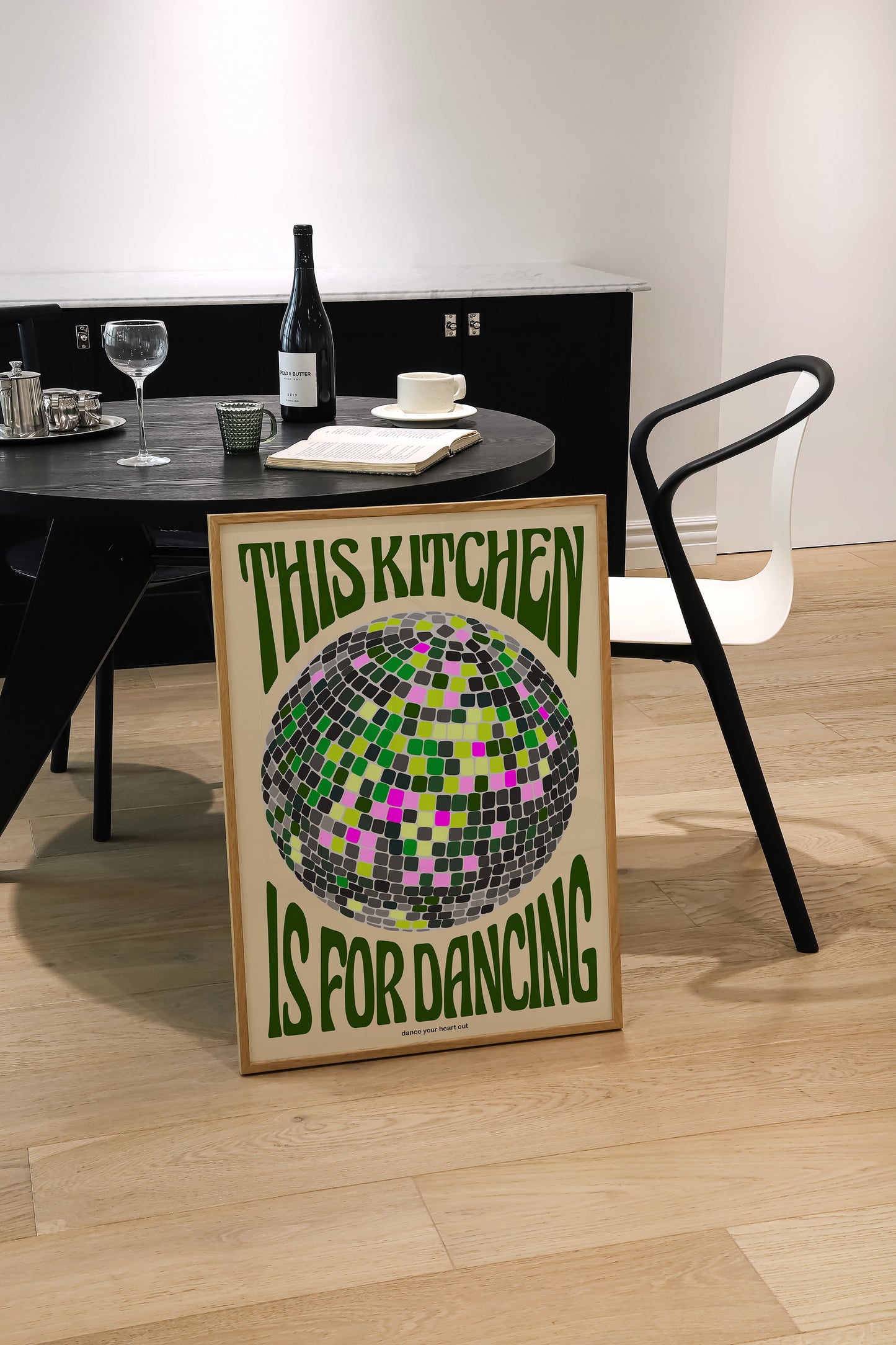 This Kitchen Is For Dancing Print | Disco Ball Poster | UNFRAMED