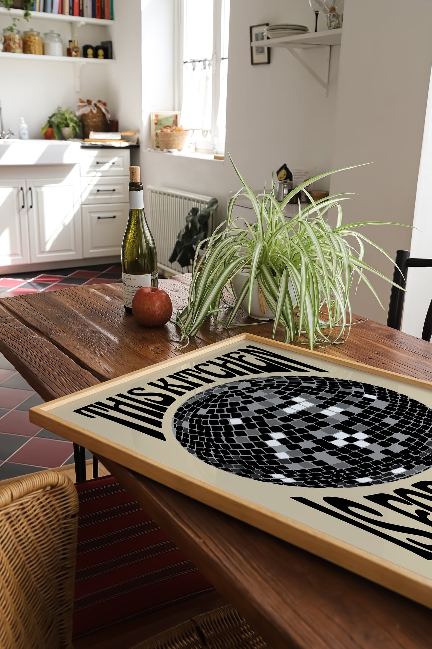 This Kitchen Is For Dancing Print | Disco Ball Poster | UNFRAMED