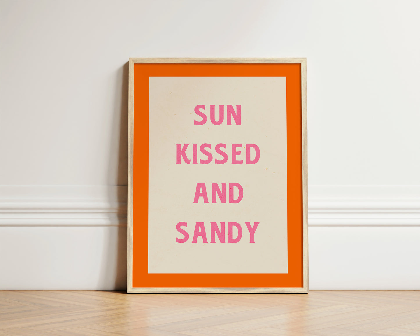 Sun Kissed and Sandy | Typography Print | UNFRAMED