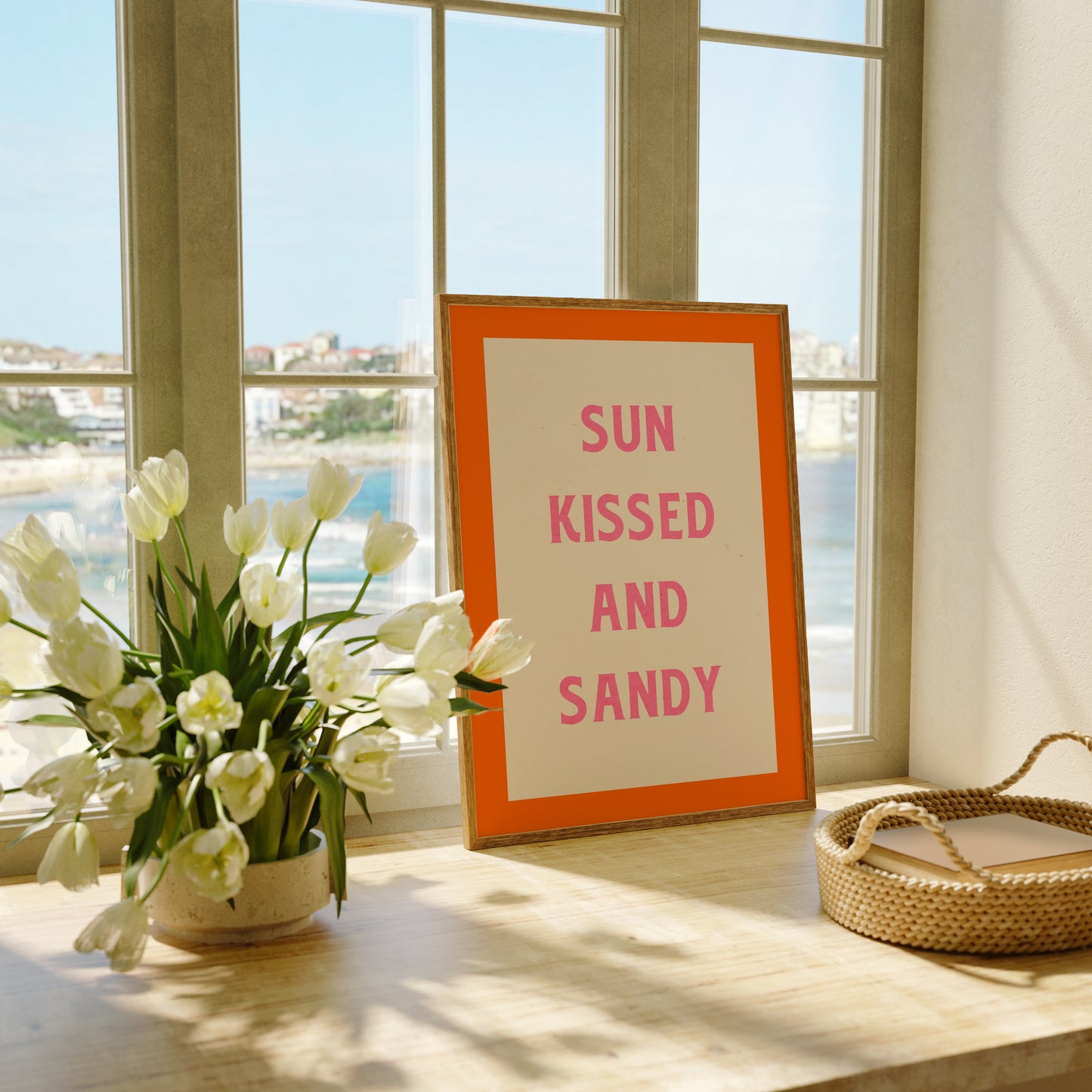 Sun Kissed and Sandy | Typography Print | UNFRAMED