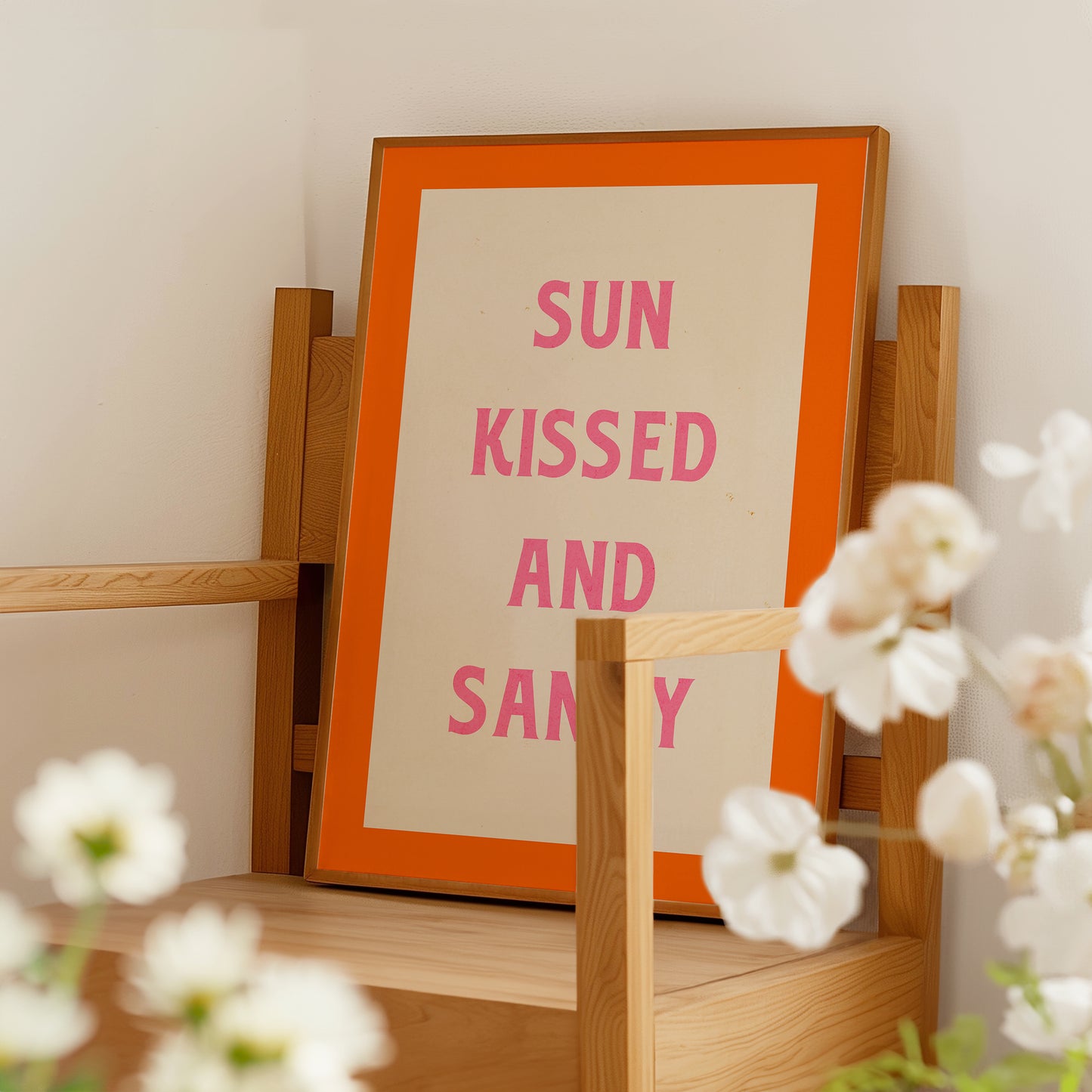 Sun Kissed and Sandy | Typography Print | UNFRAMED