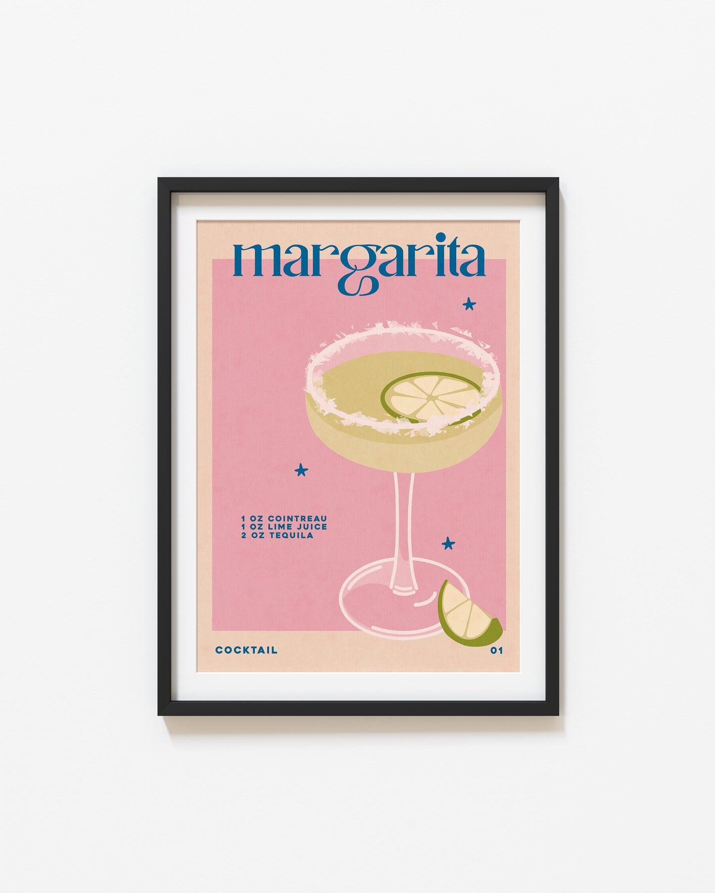 Retro Margarita | Cocktail Print | UNFRAMED