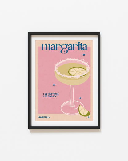 Retro Margarita | Cocktail Print | UNFRAMED