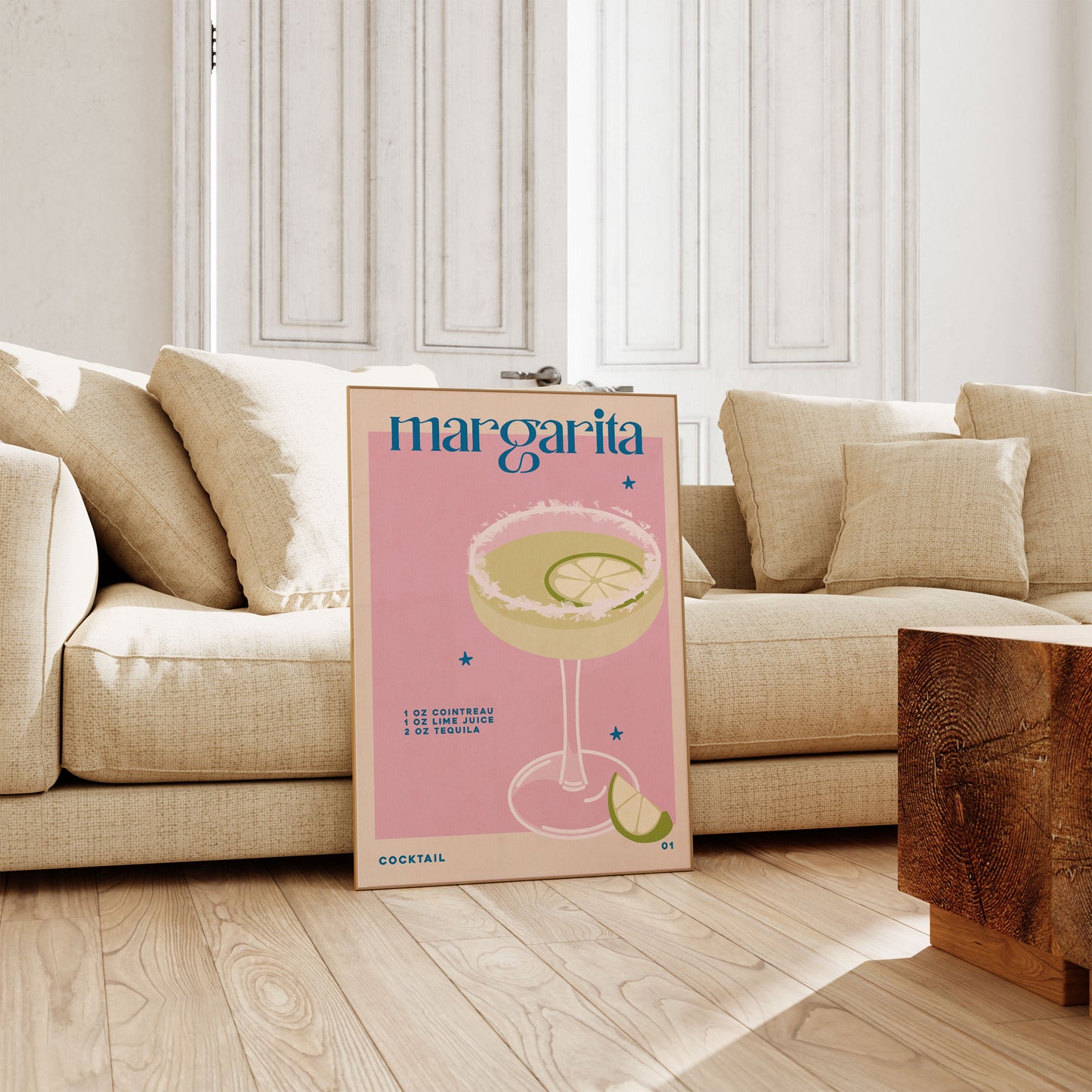 Retro Margarita | Cocktail Print | UNFRAMED