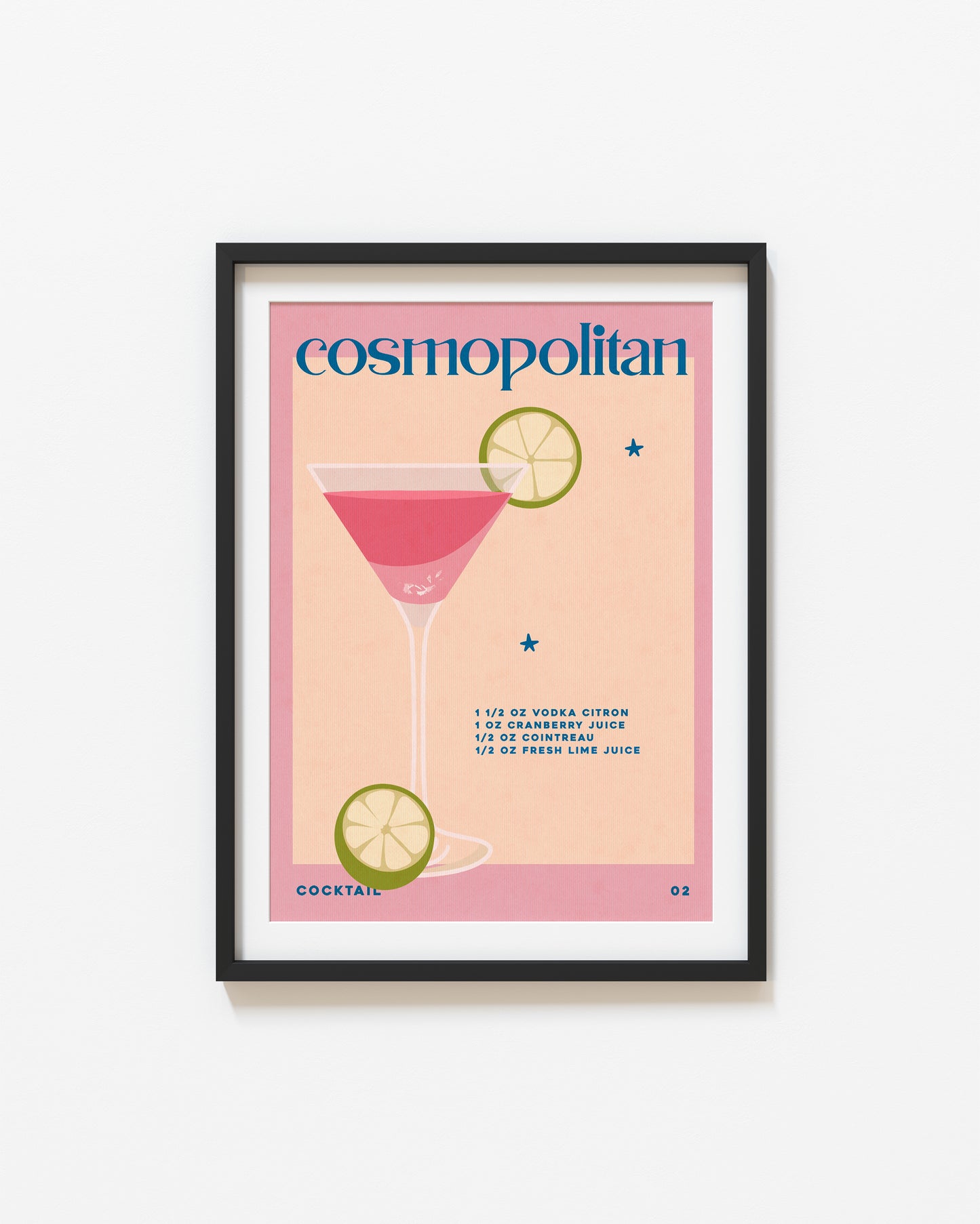 Retro Cosmopolitan | Cocktail Print | UNFRAMED