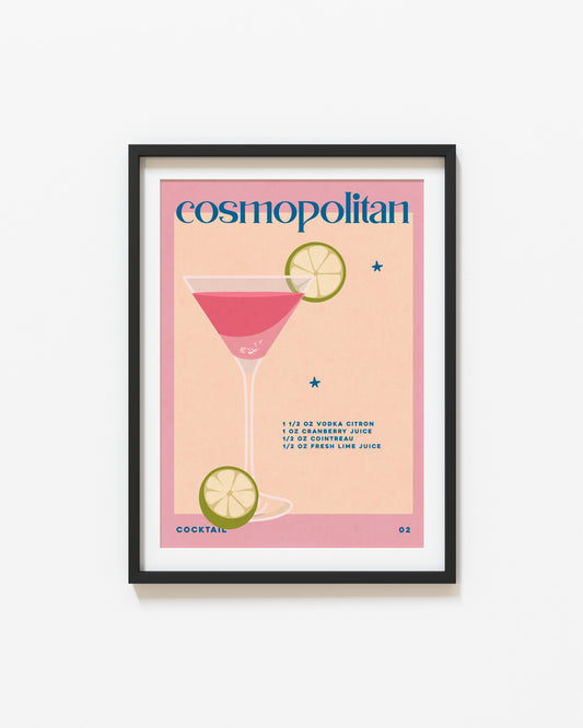 Retro Cosmopolitan | Cocktail Print | UNFRAMED