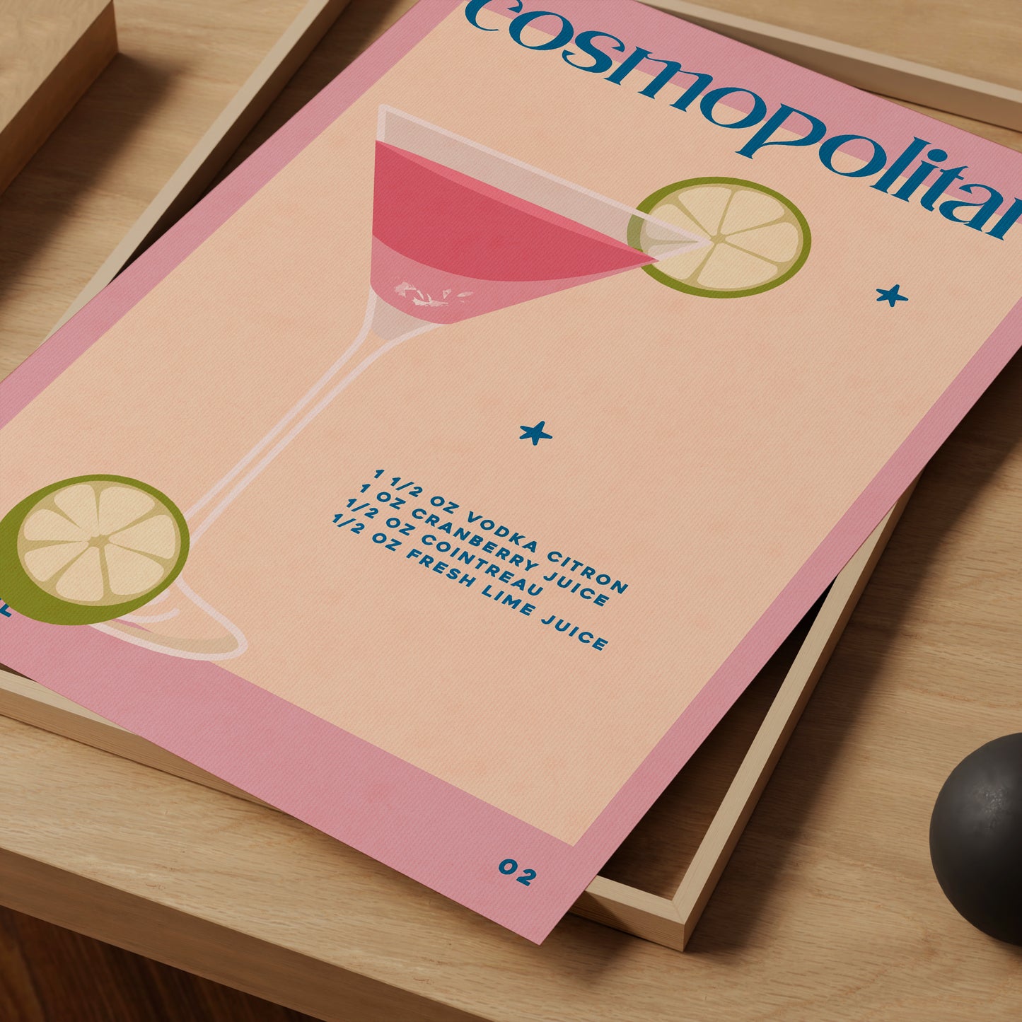 Retro Cosmopolitan | Cocktail Print | UNFRAMED