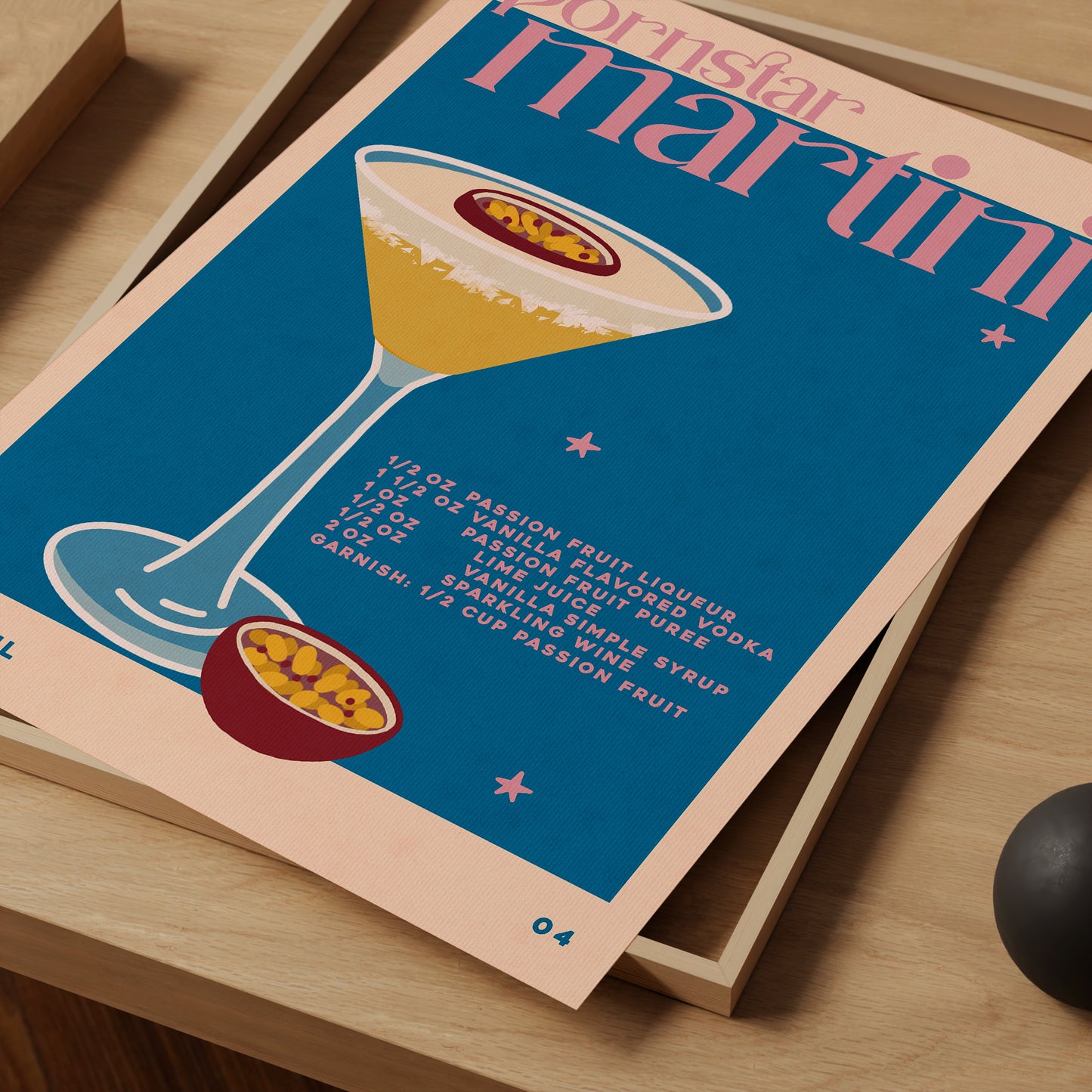 Retro Porn Star Martini | Cocktail Print | UNFRAMED